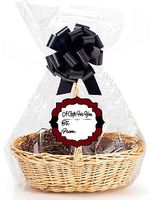 Dark Red 2Pack Designer Cello Bags/Tags/Bows Cellophane Jumbo Gift Basket Packaging Bags Flat 30" x 40"