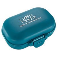 Pill Organizer Box - 4 Compartment Travel Medication Carry Case - A Daily Pill Box Vitamin Organizer Box for Your Pocket or Purse