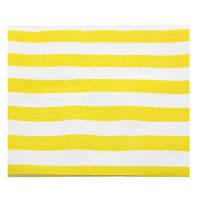Anyneo Striped Yellow Paper Party Napkins 60 Count