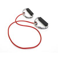 TheraBand Resistance Tubes, Professional Latex Elastic Tubing with Soft Handles, Full Body Exercise, Physical Therapy, Lower Pilates, at-Home Workouts, Rehab, 48 Inch, Red, Medium, Beginner Level 3