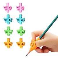 KISEER 8 Pack Kids Handwriting Pencil Mini Grips Holder Children Pen Writing Aid Grip Set Posture Correction Tool for Kids Preschoolers