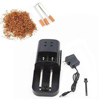 CSPFAIRY Electric Cigarette Rolling Machine Automatic Filler Portable Filling Machine Rolling Tobacco Injector Stainless Steel Two Tubes Cigarette Roller Tube Stuffing Maker