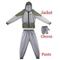 Lixada Mosquito Suit - Whole Body Repellent Bug Jacket Mesh Hooded Suits Men Women Ultra-fine Mesh Insect Protective for Outdoor Fishing Hiking Camping Gardening Farming