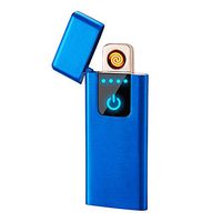 LINGAN USB Lighter Slim Lighter Portable Rechargeable Flameless Windproof Electronic Smart Fingerprint Sensor Double Side Cigarette Ignition