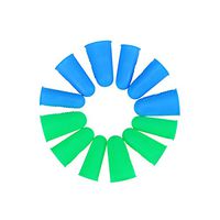 Silicone Finger Protectors 12 Pieces Finger Protectors Hot Glue Gun Finger Caps for HotGlue Sewing Honey Adhesives Scrapbooking in 3 Sizes(Green and Blue