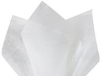 Pack Of 100, Solid White Non-Woven Fiber Tissue Sheets Sheets 20" x 26" Reusable & 100% Polyester