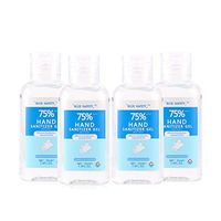 Hand Sanitizer Gel Alcohol Based Hand Wash Gel Quick-drying Water-free Instant Refreshing Hand Soap Gel Disposable for Home Office Traveling (4Pcs, Clear)