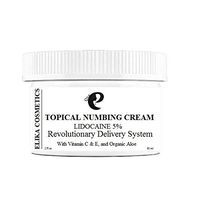 ELIKA COSMETICS, 5% Lidocaine Topical Numbing Non-Comedogenic Lotion, With Vitamin C & E, Organic Aloe and Organic Green Tea for Deeper Penetration, Local and Anorectal Discomfort, 4 fl.oz