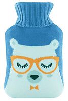 Premium Classic Rubber Hot Water Bottle with Cute Knit Safe Water-Filled 1 Liters#19
