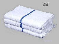 GT 60 Terry Cloth Jumbo Blue Stripe Cleaning Janitorial Towels Shop Bar Rags 16x19