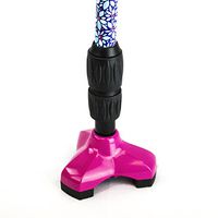 Charming Canes 360 Rotation Cane Tip All-Terrain Anti-Slip Rubber Stabilizing Replacement Attachment Accessory (Pink)