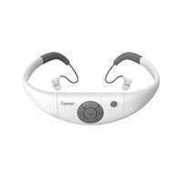 Tayogo Waterproof MP3 Player, IPX8 Swimming Headphones with Shuffle Feature - White