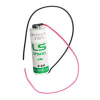 SAFT LS17500 W WIRE 3.6V Lithium Battery for Patient Monitoring, Respirators/Oxygen Concentrators, RFID Tracking, Asset Tracking, Theft Prevention, Locator Beacons, Data Collection, AMR Add-ons