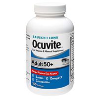 Bausch + Lomb Ocuvite Adult 50+ Vitamin & Mineral Supplement with Lutein, Zeaxanthin, and Omega-3, Soft Gels, 1 Pack, 150 Count