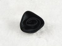 50pcs Satin Roses Sewing/Wedding/Appliques/DIY Lots U Pick (Black)
