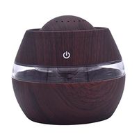 LNGRY 300ml Aroma Aromatherapy Humidifier Ultrasonic Essential Oil Diffuser for Office Home Bedroom Living Room Study Yoga Spa - Wood Grain (Brown)