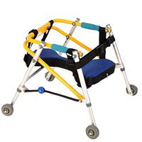 BNSDMM rollator walker with seat Walker - Child Walker， Directional Four-Wheel Walker Lower limb rehabilitation aid training bracket walker Adjustable height standing frame walker - 4 heights selectab