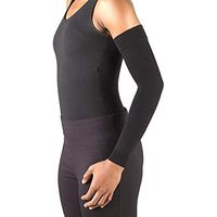 Ames Walker AW Style 716 Lymphedema Armsleeve w SoftTop 20 30 mmHg Small Black Manage Edema Swelling Post Mastectomy Conditions Comfortable Fabric
