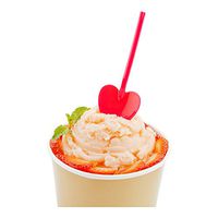 Heart Shaped Spoon, Love Shovel Spoon, Disposable Mini Plastic Tasting Spoon - 3.5" - Magenta - 100ct box - Restaurantware