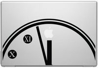 Apocalypse Doomsday Clock Macbook Car Tablet Art - Black Vinyl Decal for 13" Macbook