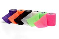 3M Coban Self-Adherent Wrap, Assorted Neon 3" x 5 yds, 3" Wide Rolls, Pack of 12 (2 each of Neon Green, Neon Pink, Neon Orange, Purple, Black, White)
