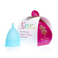 Anigan EvaCup, Top-Quality, Reusable Menstrual Cup, Eco-Friendly Alternative to Tampons, Blizzard Blue, Small
