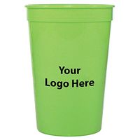 Personalized Custom Stadium Cups - Smooth Finish - 250 Quantity - $0.65 Each - Bulk Promotional Product with Your Logo/Customized. 16-Ounce Capacity