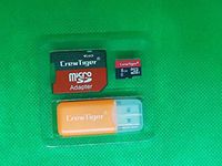 C rewTiger Micro 8 GB Class 10 TF Flash Memory Card with Adapter + Card Reader (1 Pcs)
