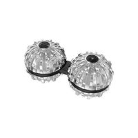 Massage Ball Muscle Relaxation Siamese Fitness Bulging Fascia Zinc Alloy Ball (Silver)