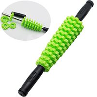 Creation Core Changeable Massage Stick Muscle Roller for Legs Calf Foot or Back Muscles (Green)