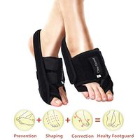 Bunion Corrector, Bunion Splints Adjustable Big Toe Straightener Non-Surgical Hallux Valgus Correction, Hammer Toes Separator Pain Relief Kit Day Night Support for Men & Women - 1 Pair (M)