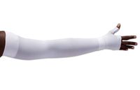 Lympediva White Compression Armsleeve Only (hand not included) 30-40 mmHg Large with Diamond Band