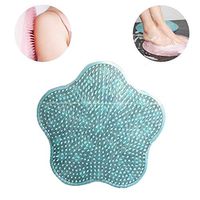 Lazy Bath Massage Pad 1PCs Silicone Suction Cup Bathroom Shower Mat Non-Slip Bat (Blue)