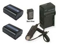 TWO 2x Batteries + Charger for Sony HDRCX700, Sony HDRCX700V, Sony HDRCX360, Sony HDRPJ30V