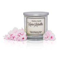 Destiny Candle by Karen Michelle Cherry Blossom Vanilla Scented Massage Oil Candle - Aromatherapy Beautiful Piece of Jewelry Inside | A Perfect Way to Rekindle The Romance