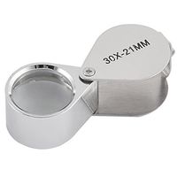 uxcell Glass Jewelers Foldable Jewelry Loupe Magnifying Magnifier 21mm Lens Dia Silver Tone
