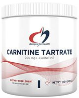 Designs for Health Carnitine Tartrate Powder - 700mg L-Carnitine (100 Servings / 100g)