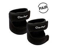 Cho-Pat Dual Action Knee Strap (Pair) – Provides Full Mobility & Pain Relief for Weakened Knees – Black (Large, 16”-18”)