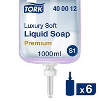 Tork 400012 Premium Luxury Soft Liquid Soap, 1 Liter Bottle, for use with Tork 570020A or 570028A
