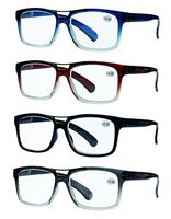 READING GLASSES 4 Pack Unisex Best Value Top Bar Style Quality Men and Womens Glasses for Reading +2.75