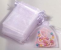 200pcs 4''x6'' Drawstring Mesh Organza Jewelry Candy Pouch Party Wedding Favor Gift Bags (White)