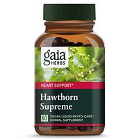 Gaia Herbs Hawthorn Supreme, Vegan Liquid Capsules, 60 Count - Promotes Heart Health & Stimulates Healthy Circulation, Organic Hawthorn Berry, Leaf & Flower Extract
