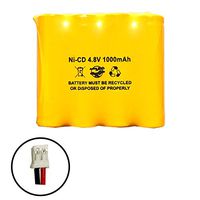 KR1.0AA-4SP GS-Melcotec CUSTOM-191 DANTONA CUSTOM191 4.8v 1000mAh Ni-CD Battery Pack Replacement for Emergency/Exit Light