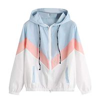 Ros1ock Patchwork Thin Sweatshirts Outdoor Jogging Hoodies Casual Sport Coat Lightweight Long Sleeve White