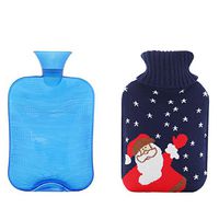 Hot Water Bottle 2 Liter with Cover - Nice Gift for Christmas