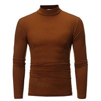Smoxx Men’s Turtleneck Shirts Long Sleeve Quick Dry Athletic Golf T-Shirts,Pure Color T-Shirt Top for Autumn Winter