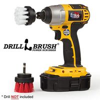 Drill Brush Power Scrubber - Drill Powered Scrub Brush Set - Rug and Carpet Stain Spot Cleaner - Small Round Brush - Spin Brush Set - Glass Cleaner - Upholstery and Leather Brush - Garden - Deck