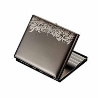 NACHEN Stainless Steel Cigarette Case Creative Thin Cigarette Holder Box Holds 20 Cigarettes,Color2,94X81x18mm