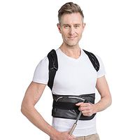 Wgwioo Inflatable Posture Corrector Back Brace Support Belts For Relief Pressure Medical Device For Men And Women,Black,S