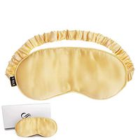 C Silk Beauty Luxury Pure Mulberry Silk Sleep Eye Mask for Anti-Aging, Anti Sleep Crease, 22 Momme Oversized Perfectly Plush (Champagne)